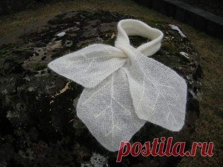 Шарф Angora Leaf Scarf из The Knitter!