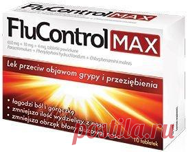 FLUCONTROL MAX x 10 tablets FluControl Max UK is a first aid preparation for cold and flu symptoms. It contains a large dose of paracetamol, which relieves pain and fever