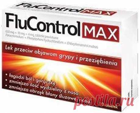 FLUCONTROL MAX x 10 tablets FluControl Max UK is a first aid preparation for cold and flu symptoms. It contains a large dose of paracetamol, which relieves pain and fever