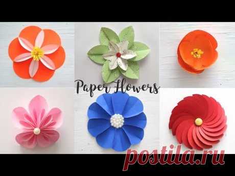 6 Easy Paper Flowers | Craft Ideas | DIY Flowers