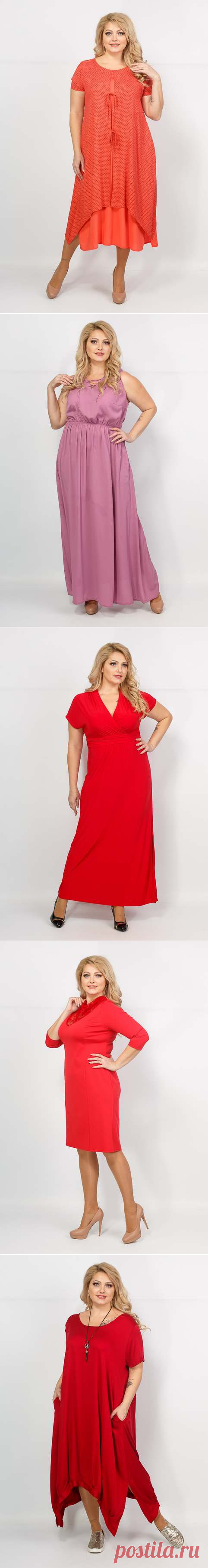 Платья и сарафаны для полных женщин российской компании SPARADA лето 2018 (50 фото)