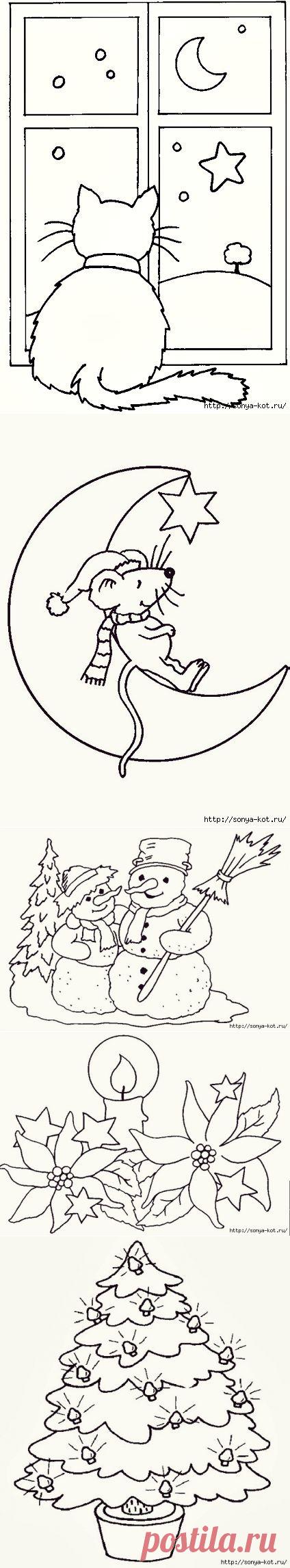 Новогодние трафареты | Подружки