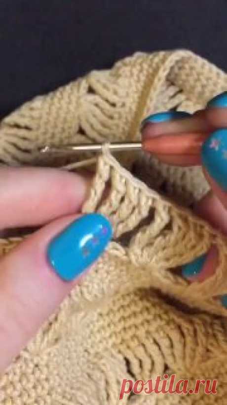 Узор из столбика с четырьмя накидами! кулинарим с таней бисквитный рулет