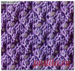 Сетчатый узор спицами | О вязании