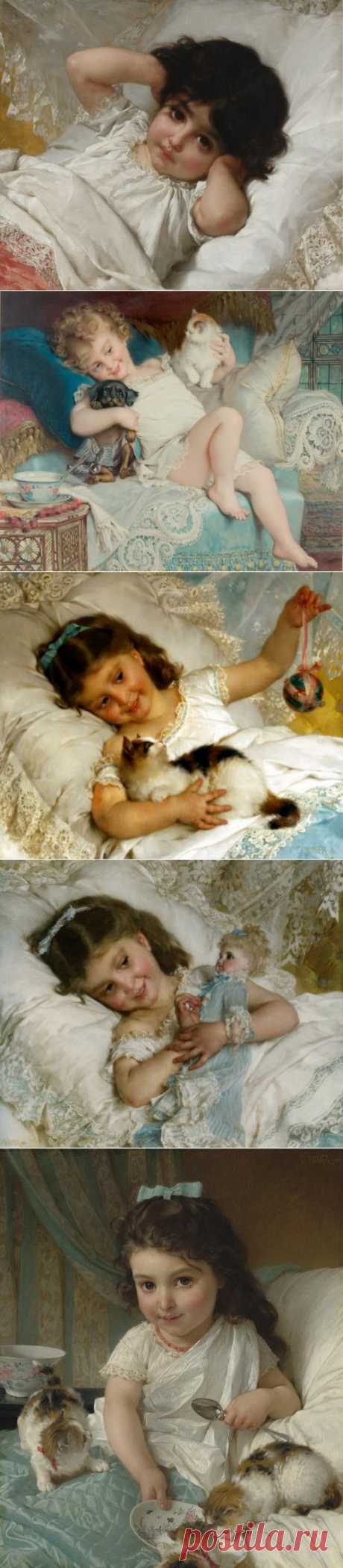 Ангелы на земле. Художник Emile Munier