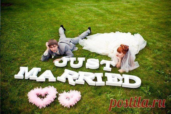 Оформляем свадебную фотосессию — объемные буквы своими руками
