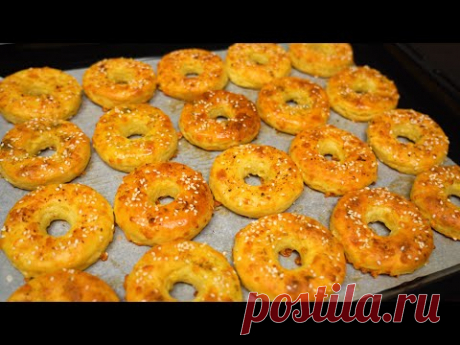 СЛИШКОМ ВКУСНО и ПРОСТО 😍 Слоистые БУБЛИКИ Творог - Сыр | Простой рецепт Выпечка | Кулинарим с Таней