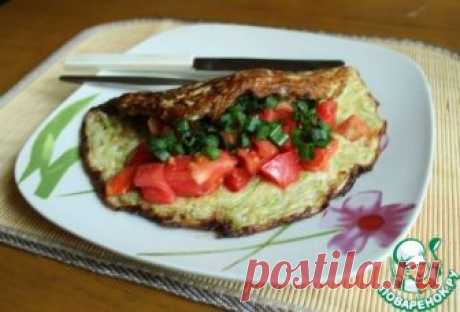 Кабачковый омлет с сыром и помидором – кулинарный рецепт