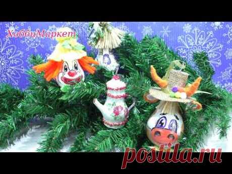 Идеи новогодних игрушек из лампочек. Все очень просто! ХоббиМаркет