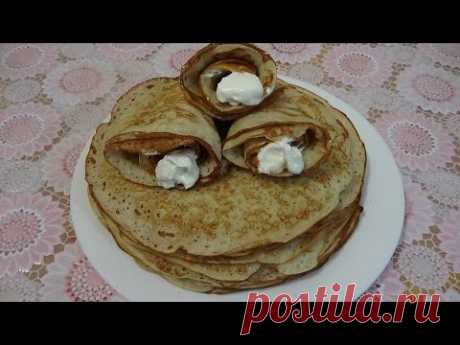 Заварные Блинчики на Кефире  (Вкуснятина с любой начинкой)