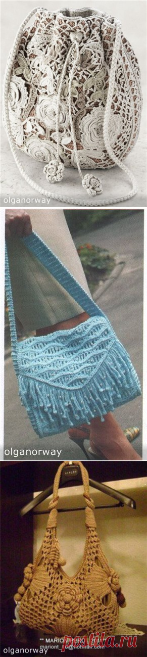 Вязаные сумки: идеи, модели, схемы.