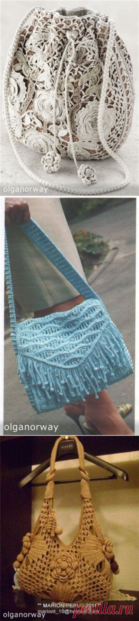 Вязаные сумки: идеи, модели, схемы.