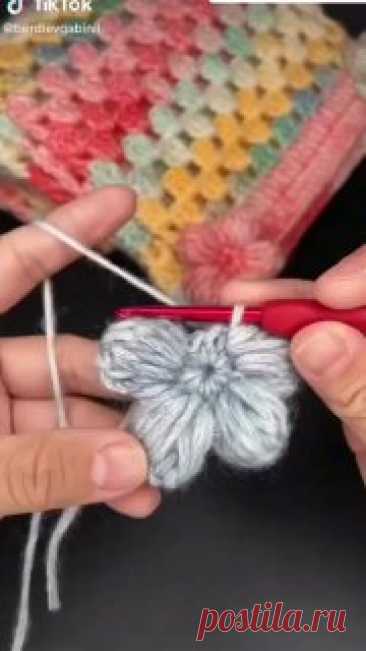 Объемный цветок крючком 🌺 выкройка ру