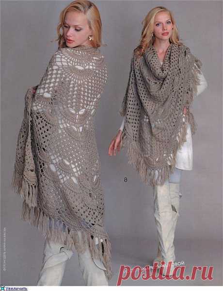 ШИКАРНАЯ ШАЛЬ КРЮЧКОМ.