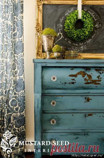 Состаривание поверхности вазелином