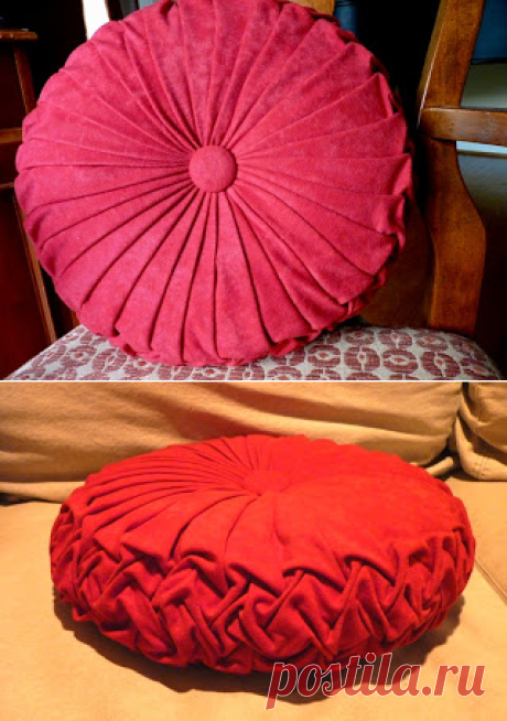 four square walls: tutorial: how to make a round pintuck pillow