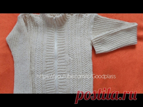 Вязание кофты спицами на девочку. Часть 1/4 Вяжем спинку.  Knitting(Hobby)