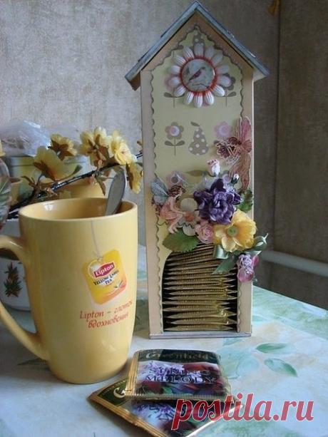 Домик для чайных пакетиков. Мастер-класс