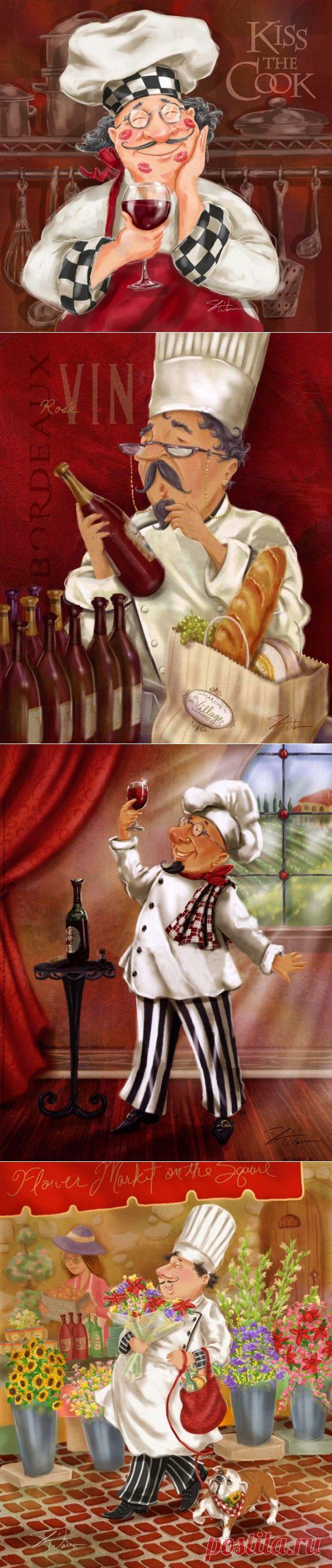 Хороший повар - гордость кухни! / Декупаж / Картинки для декупажа
