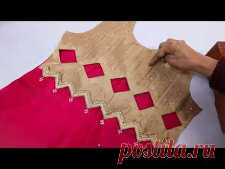 Latest Neck Design with stone and lace work // Best Neck Design