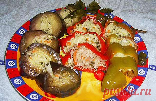 Овощи фаршированные капустой в рассоле — Сад Заготовка