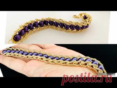 Beaded Chain Pearl Bracelet