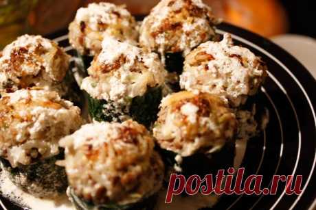 Сочное и насыщенное блюдо: фаршированные кабачки — Вкусные рецепты