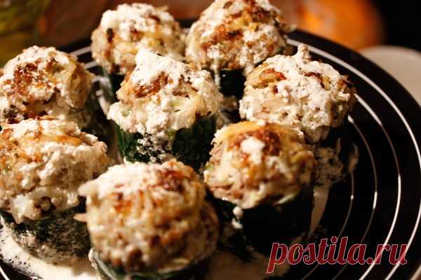 Сочное и насыщенное блюдо: фаршированные кабачки — Вкусные рецепты