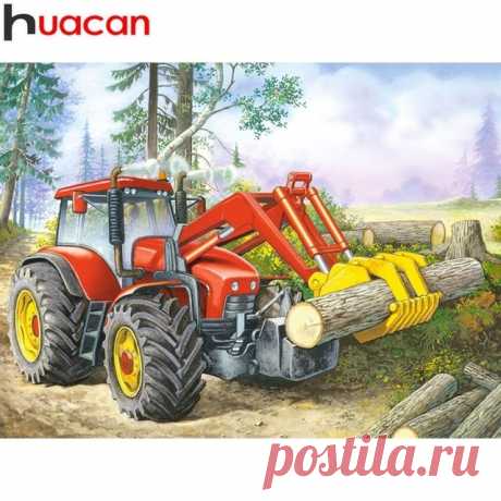 HUACAN полный квадратный алмазная живопись пейзаж фермерский дом декор дома 5D DIY Алмазная вышивка мозаика картина из страз купить в магазине huacan official store на AliExpress