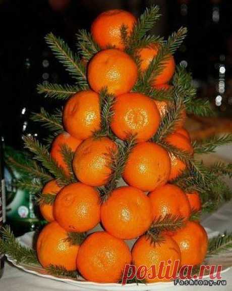 Елочка из мандарин