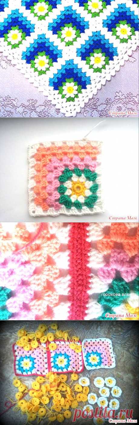 Плед из квадратов Мастер класс.