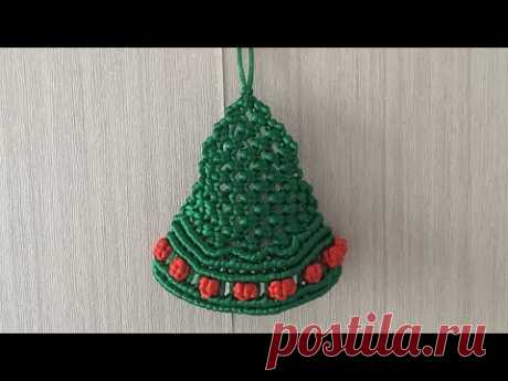 一macrame Christmas tree pendant bells 圣诞老人的铃铛 - YouTube