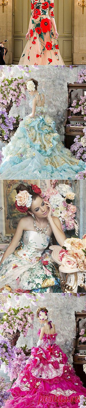 Необыкновенные свадебные платья.Цветы в моде от дизайнеров. - Ярмарка Мастеров - ручная работа, handmade