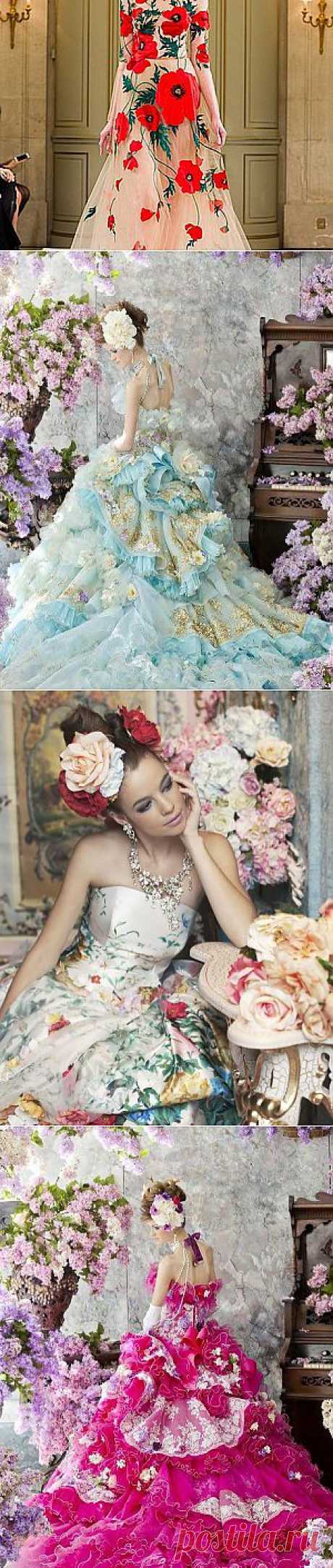 Необыкновенные свадебные платья.Цветы в моде от дизайнеров. - Ярмарка Мастеров - ручная работа, handmade