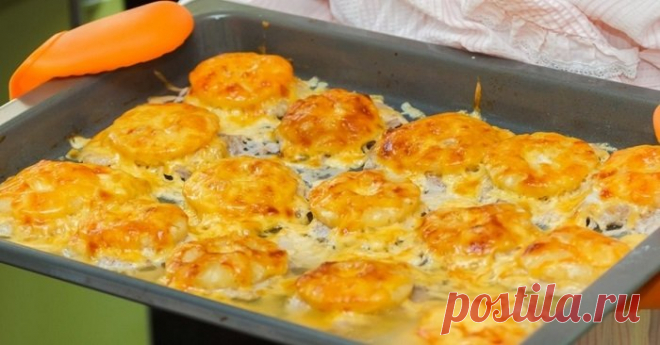 Стожки из фарша в духовке