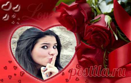Montaje de fotos | Amor | Marco de fotos en forma de corazón