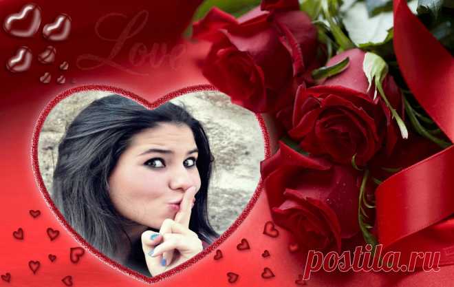 Montaje de fotos | Amor | Marco de fotos en forma de corazón