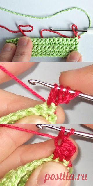 Вязанный и сказочный мир от Marita: Вяжем узор "Паучки/Лапки"