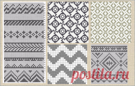 100 простых схем для жаккарда - вязание спицами | ЖАККАРДос | Яндекс Дзен