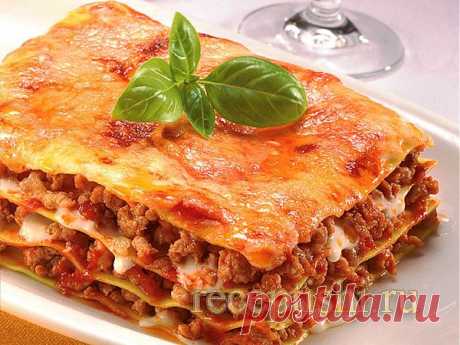 Лазанья с фаршем классическая | Кулинарные рецепты с фото на Рецептыши.ру