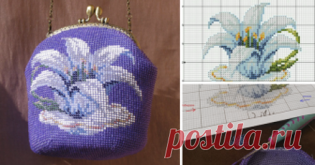 Вяжем бисерную сумочку Представляю вашему вниманию мастер-класс по изготовлению вязаной бисером сумочки. 1. Выкройка. Первое, что мы должны сделать - это создать выкройку для будущей сумочки.