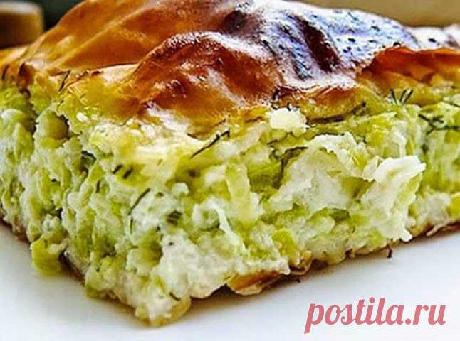 Пирог с кабачками.