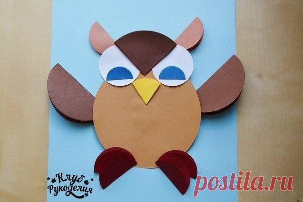 Аппликация с детьми из бумажных кругов 😍 / Рукоделие