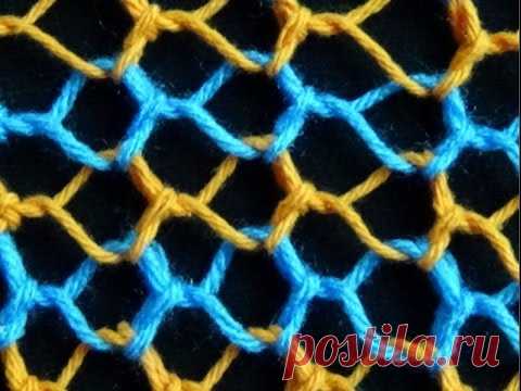 Cómo Tejer MALLA para VERANO en COLORES - Reversible 2 Agujas (368)