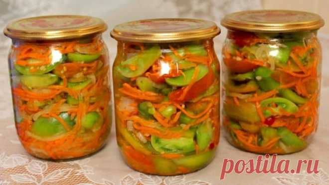 Зеленые помидоры с морковью и луком в горчице | Вкусная Жизнь | Яндекс Дзен