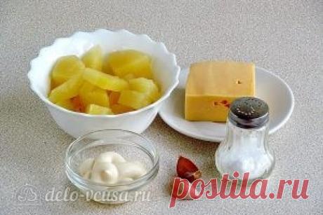 Салат из ананасов с твердым сыром и чесноком, рецепт с фото