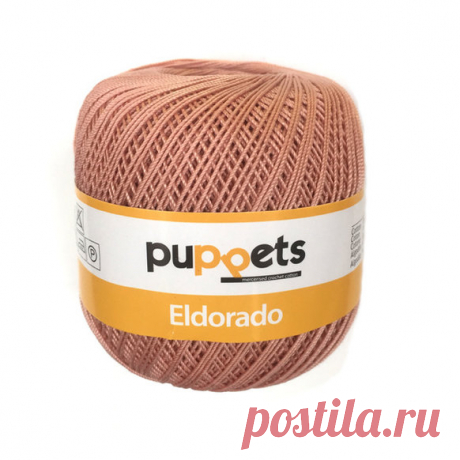 Пряжа для вязания крючком "Puppets. Eldorado" (нить кроше), 265 м, 50 г, цвет: 04247, розовый винтаж