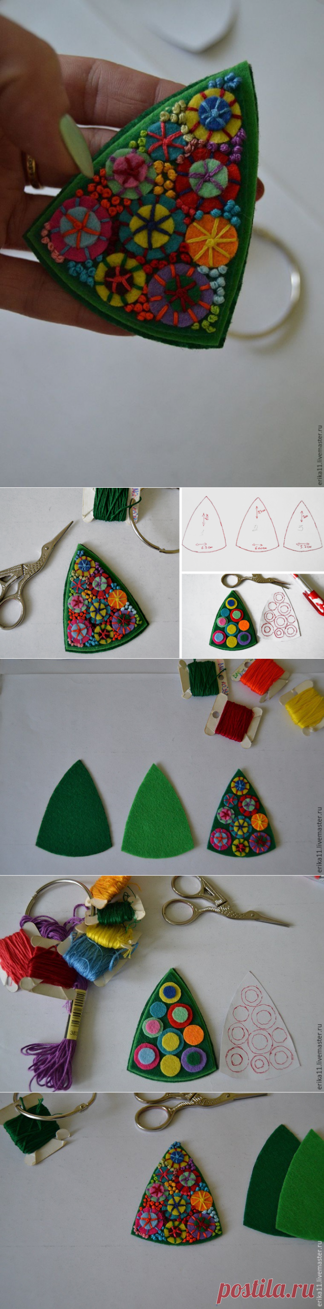 Делаем яркую фетровую брошку - Ярмарка Мастеров - ручная работа, handmade