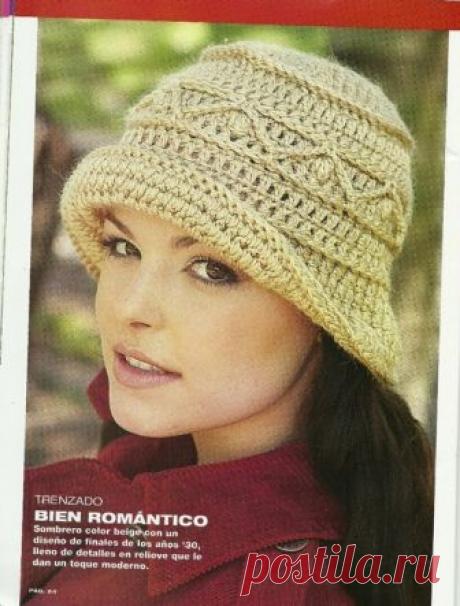 Красивые шляпы вязания крючком.