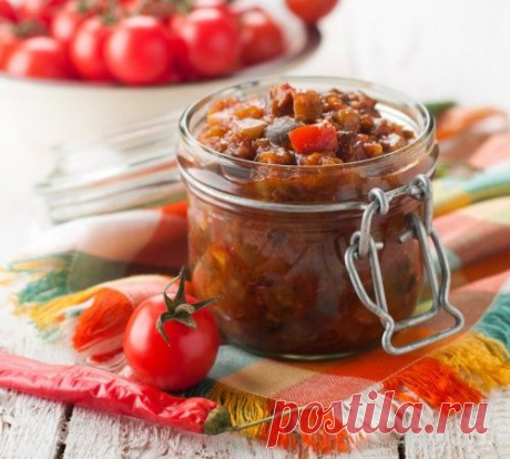 Икра из баклажанов с болгарским перцем